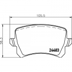 Diskinių stabdžių kaladėlių komplektas HELLA 8DB 355 025-331