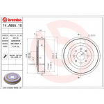 Stabdžių būgnas BREMBO 14.A855.10