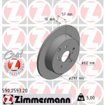 Stabdžių diskas ZIMMERMANN 590.2593.20