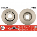 Stabdžių diskas TRW DF6020S
