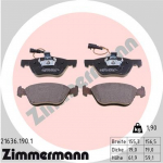 Diskinių stabdžių kaladėlių komplektas ZIMMERMANN 21636.190.1