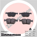 Diskinių stabdžių kaladėlių komplektas ZIMMERMANN 25009.165.1