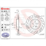 Stabdžių diskas BREMBO 09.B879.11