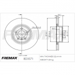 Stabdžių diskas FREMAX BD-3571
