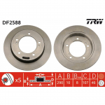 Stabdžių diskas TRW DF2588