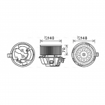 Salono ventiliatoriaus variklis AVA Clever Choice DA8012