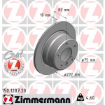 Stabdžių diskas ZIMMERMANN 150.1287.20