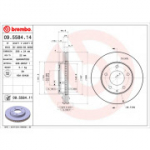 Stabdžių diskas BREMBO 09.5584.11