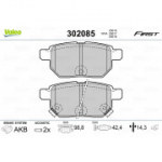 Diskinių stabdžių kaladėlių komplektas VALEO 302085