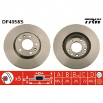 Stabdžių diskas TRW DF4958S