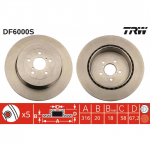 Stabdžių diskas TRW DF6000S
