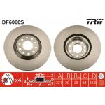 Stabdžių diskas TRW DF6060S