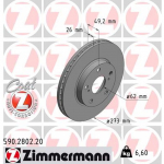 Stabdžių diskas ZIMMERMANN 590.2802.20