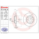 Stabdžių diskas BREMBO 08.5186.20
