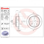 Stabdžių diskas BREMBO 08.A872.11