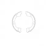 Būgninių stabdžių kaladėlių komplektas KAVO PARTS KBS-3406