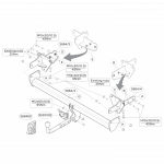 Priekabos kablys (farkopas) BRINK 588400 Jeep Cherokee