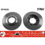 Stabdžių diskas TRW DF4029