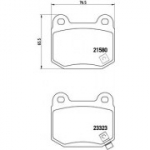 Diskinių stabdžių kaladėlių komplektas BREMBO P 56 048