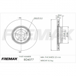 Stabdžių diskas FREMAX BD-6077