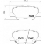 Diskinių stabdžių kaladėlių komplektas BREMBO P 61 111