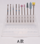Nail Drill Bits Set 10pcs Diamond Quartz Wool , Mod. DB-04A