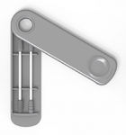 Grey reusable silicone cotton swabs