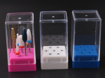 Holder for nail drill bits, 7 holes (empty) , Mod. DBH-02