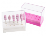 Holder for nail drill bits, 10 holes (empty) , Mod. DBH-03