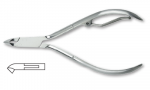 Cuticle nipper, stainless steel, size 10cm, blades 5mm