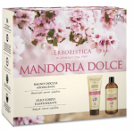 Box gift set Unisex L'Erboristica SWEET ALMOND OIL BODY TREATMENT: Body oil 100 ml + shower gel 100 ml