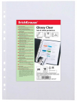 Įmautės GLOSSY CLEAR, ErichKrause, A4, 100mkr, skaidrios, 10 vnt.