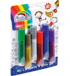 Klijų su blizgučiais rinkinys GR-BK06B6, Fiorello, 6 spalvos po 6ml