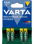 Įkraunamos baterijos VARTA Recharge Accu Power, AAA (R03), 1000 mAh, 4 vnt.