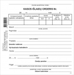 Kasos i&scaron;laidų orderiai, A6x100, be Nr.
