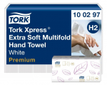 Lapiniai popieriniai rank&scaron;luosčiai TORK Xpress Extra Multifold Premium, 100 lapelių, 2 sl., celiuliozė