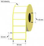 Lipnios etiketės, 1-58x30/40-900 etik., Thermal Eco, baltos sp.