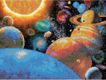 Deimantinės mozaikos rinkinys SPACE, Centrum, 400x500mm