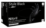 Vienkartinės nitrilinės pir&scaron;tinės MED-COMFORT Style Black, M dydis, juodos sp., be pudros, 100 vnt.