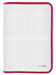 Plastikinis dėklas su užtrauktuku EconoMix, A4, 500 mkr, raudonos sp. užtraukt.