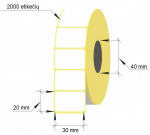 Lipnios etiketės, 1-30x20/40-2000 etik., Thermal Eco, baltos sp.