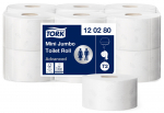 Tualetinis popierius TORK Advanced Mini Jumbo T2, rulone, 170m, 2 sl., perdirbtas pluo&scaron;tas
