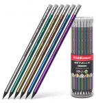 Plastikinis grafitinis pie&scaron;tukas METALLIC, ErichKrause, HB, su trintuku