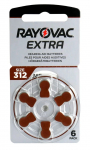 Elementai klausos aparatams RAYOVAC Extra, 312 PR41, 6 vnt.