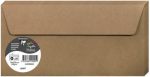 Dekoratyvinis kraft popieriaus vokas POLLEN, Clairefontaine, DL (110x220mm), 120gsm, rudos sp.