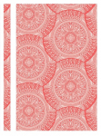 Plastikinis segtuvėlis dekoruotu vir&scaron;eliu KALEIDOSCOPE, Optima, A4+, raudonos sp.