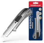 Kanceliarinis peilis FERRO LINE, ErichKrause, metalinis korpusas, geležtės plotis 18mm