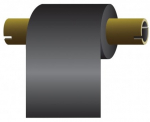 Karboninė juostelė, 56mm x 74m, WAX, OUT, 1/2