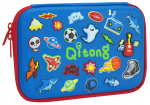 Penalas 3D CARTOON, Qitong, 205x145x45mm, mėlynos sp.