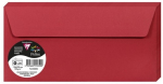 Dekoratyvinis vokas POLLEN, Clairefontaine, DL (110x220mm), 120gsm, ry&scaron;kiai raudonos sp.